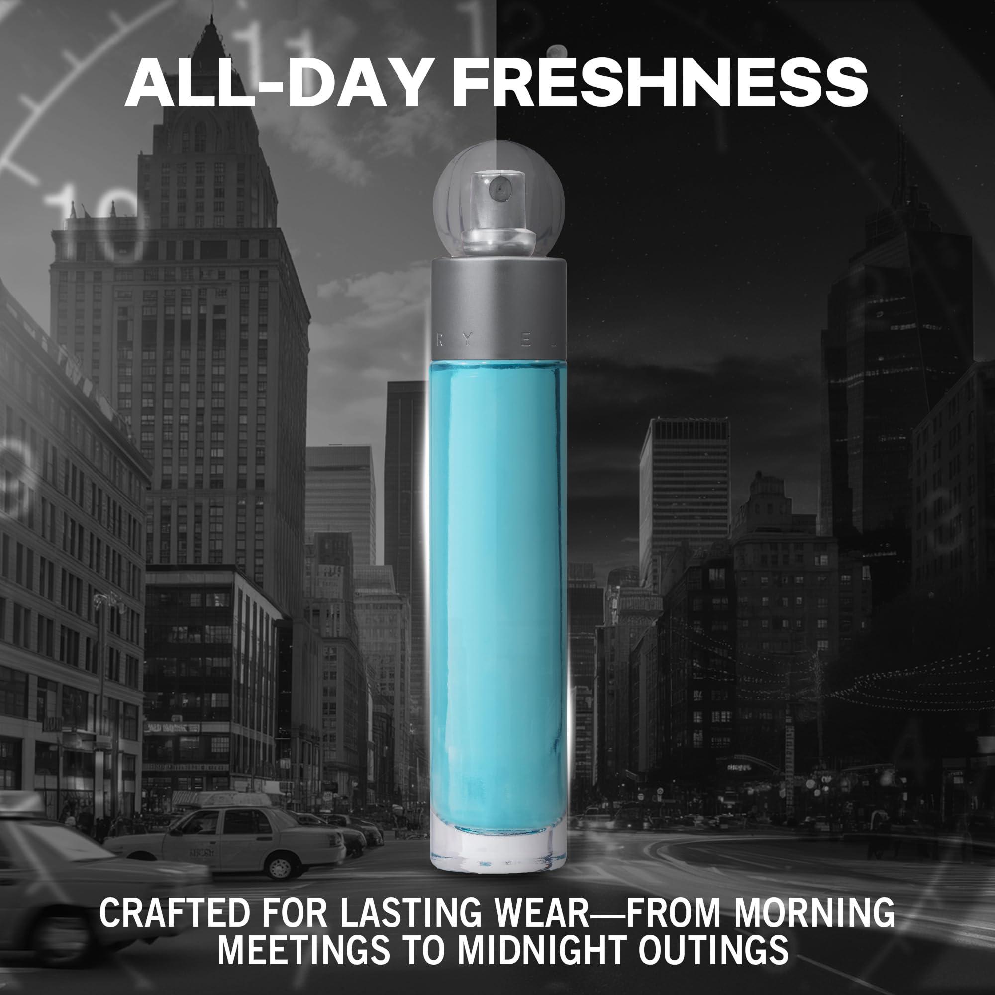 Long lasting Perry Ellis 360 degree cologne for men spray nozzle detail