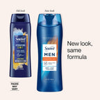Suave Men Hydrating Hair Body and Face Wash 18 Fluid Ounce packaging detail.