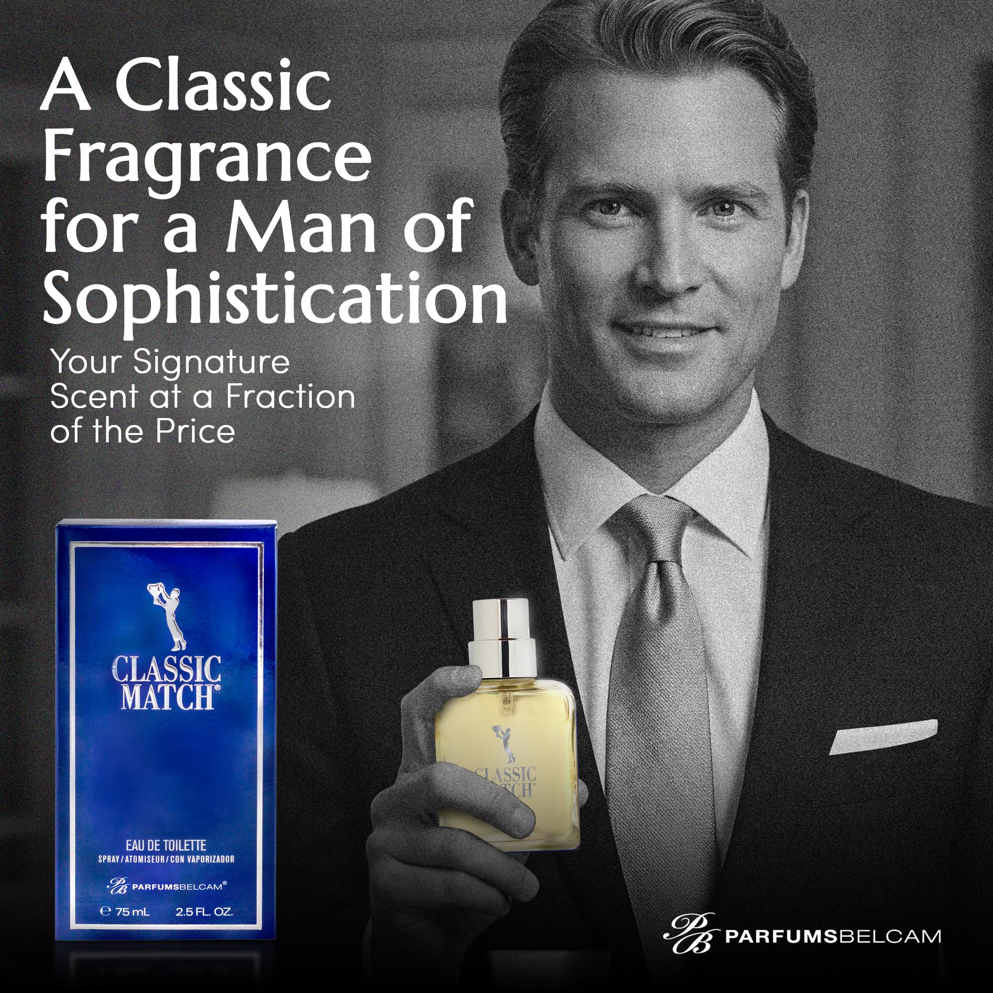 Close up of the spray nozzle on the PB ParfumsBelcam Blue Classic Match Eau de Toilette bottle
