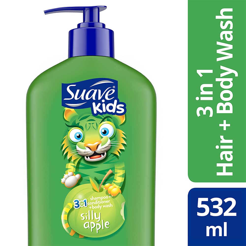 Suave Kids Silly Apple 3-in-1 bottle label detail