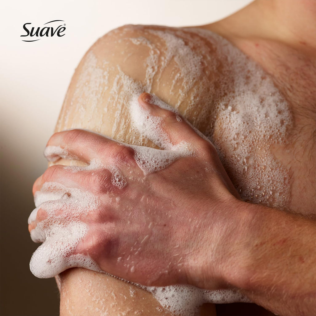 Suave Men imported multi-benefit body wash bundle for daily grooming.