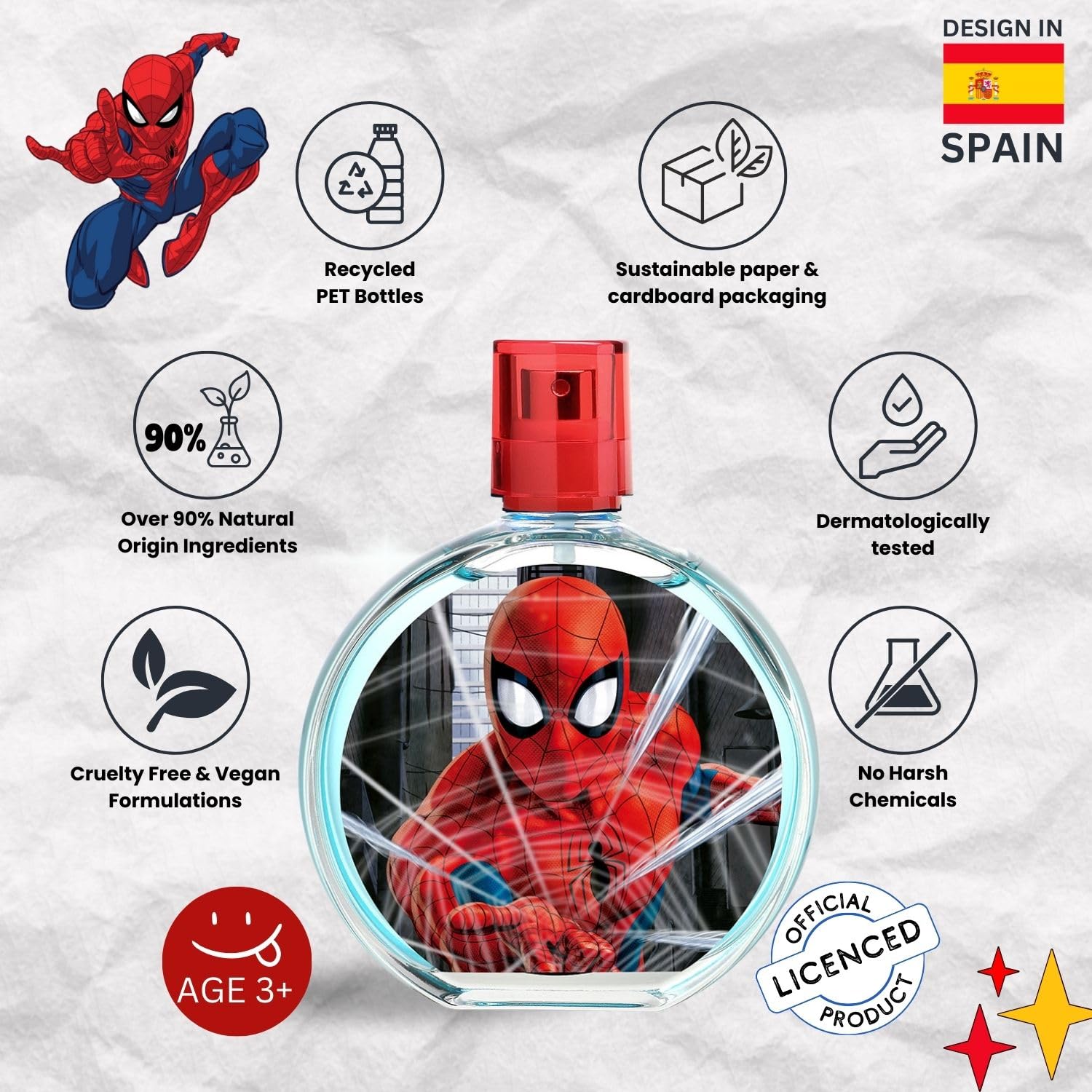 Marvel Spiderman kids perfume spray 100ml authentic imported packaging view