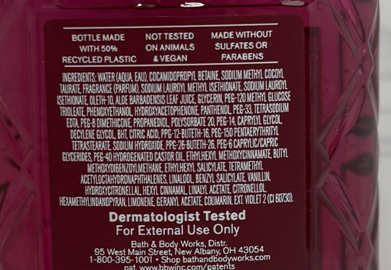 Authentic Bath and Body Works Pink Obsessed vanilla and jasmine body cleanser