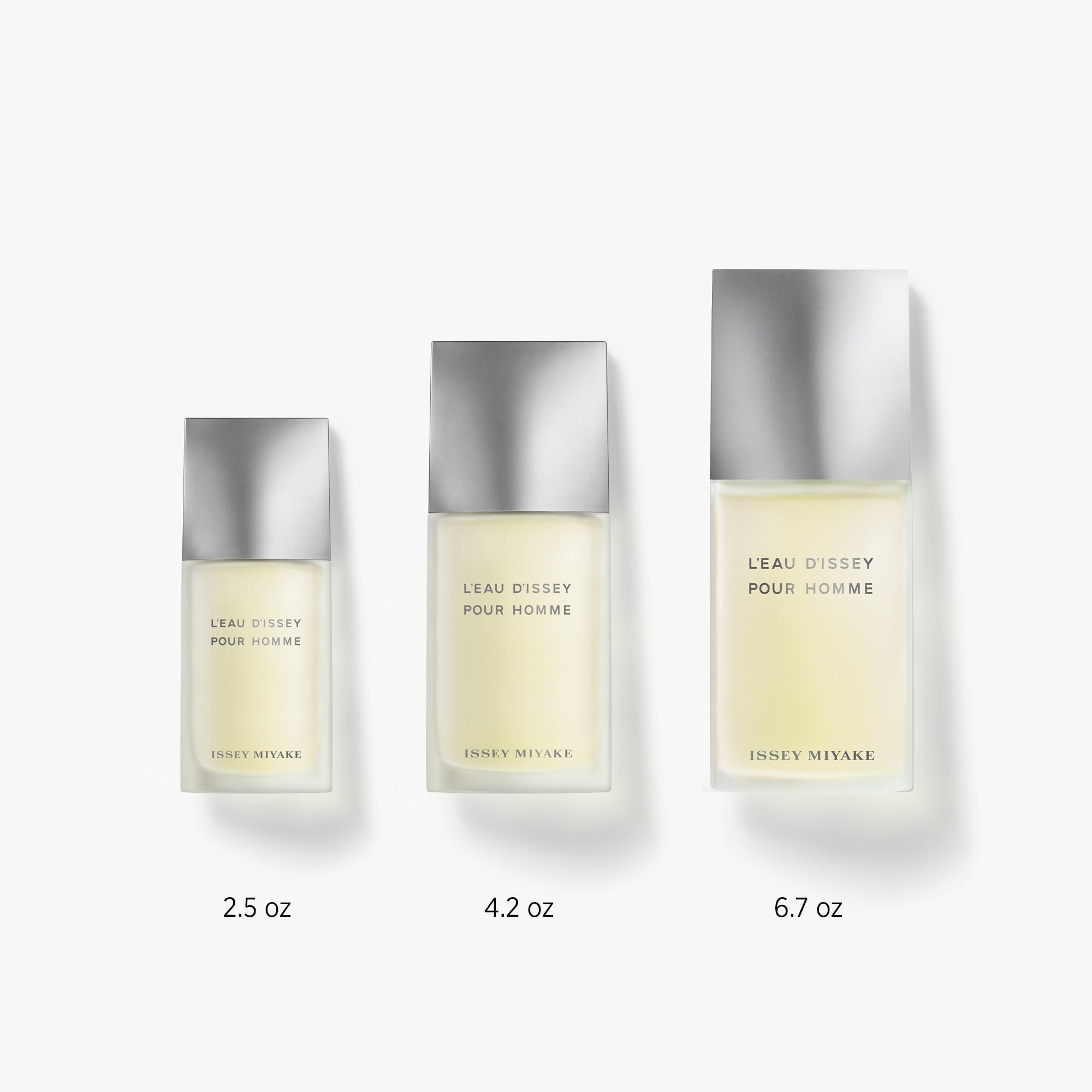 Side profile of Issey Miyake L'Eau D'Issey Pour Homme 75 Millilitres packaging box and bottle