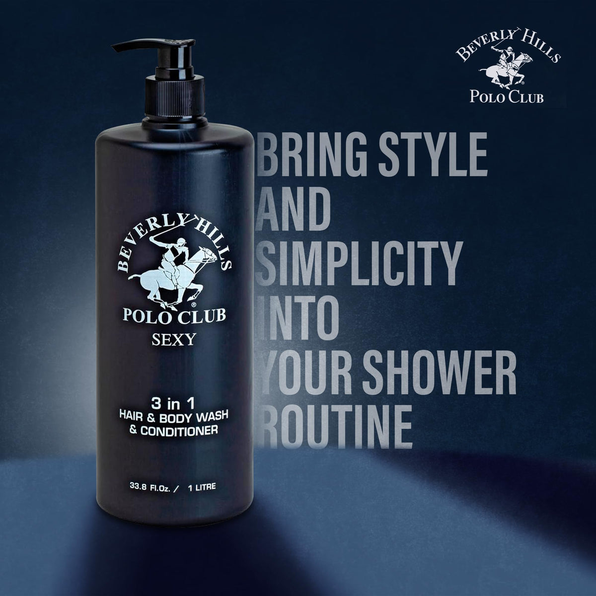 Beverly Hills Polo Club Sexy scent multi-purpose hair and body wash large pump bottle