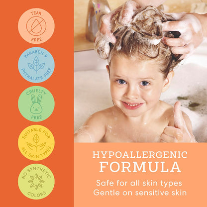 Cocomagic Cocokids 3-in-1 shampoo conditioner body wash packaging highlighting paraben free claim