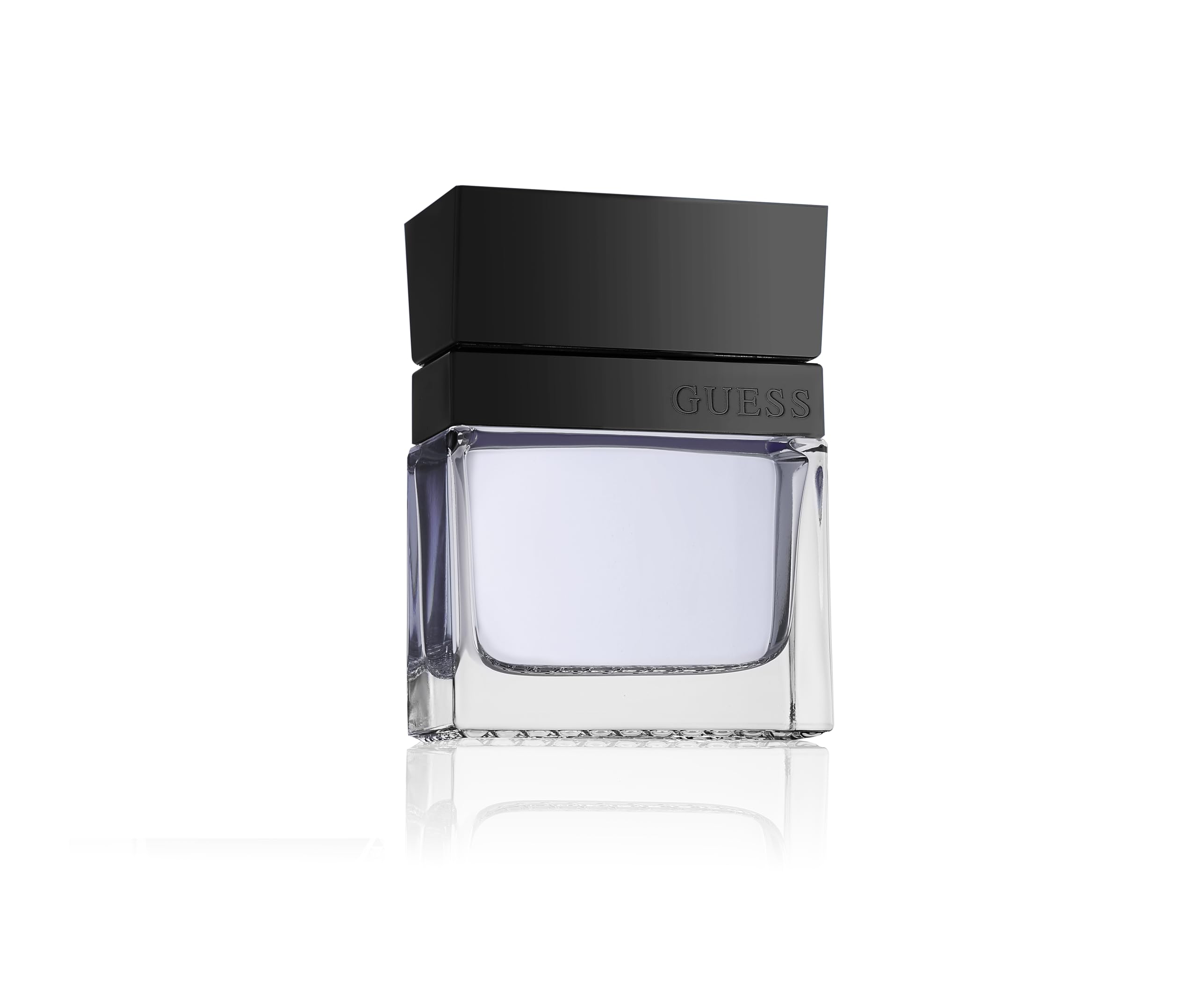 Authentic Guess Seductive Men fragrance bottle showing the dark cap design