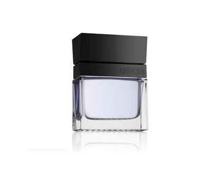 Authentic Guess Seductive Men fragrance bottle showing the dark cap design