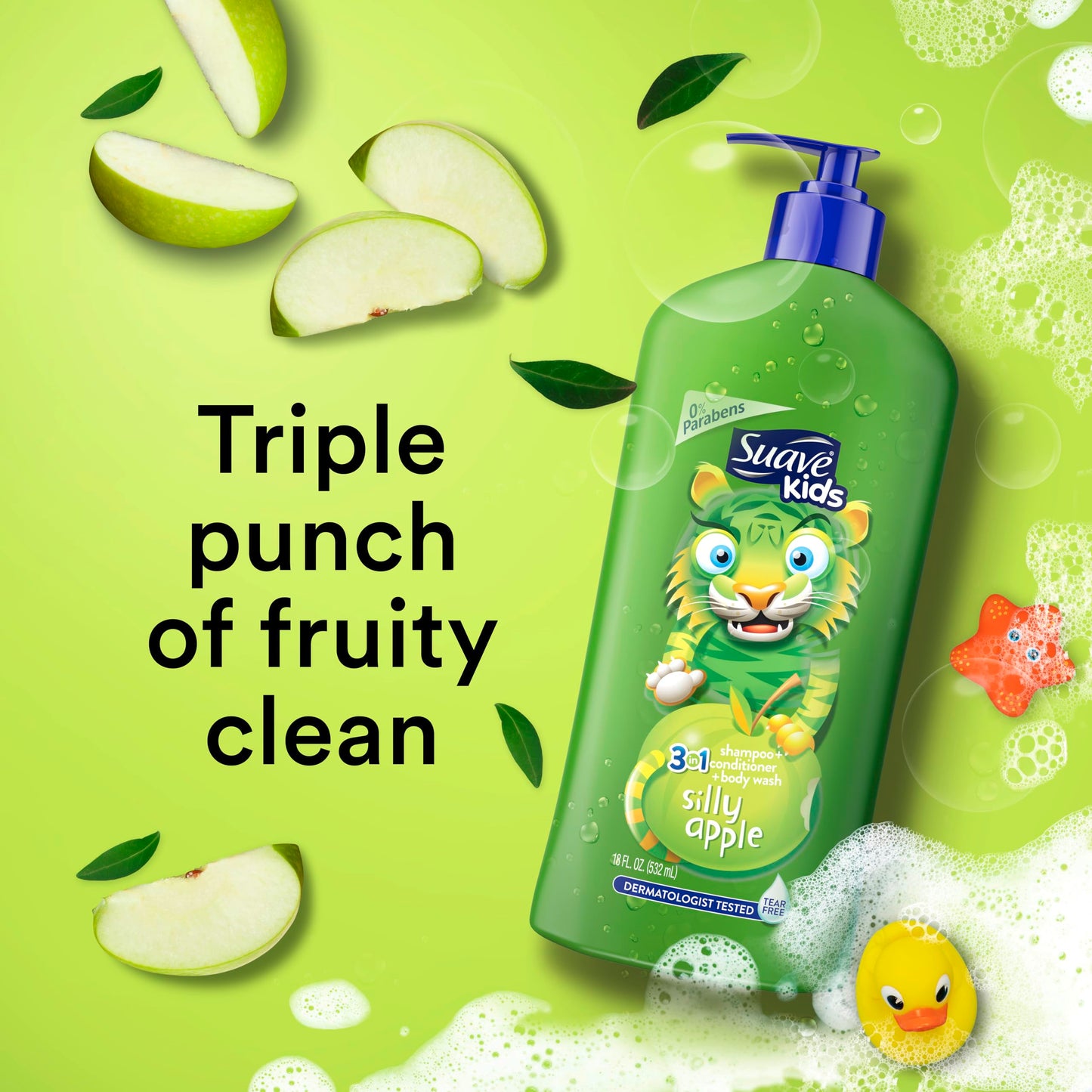 Gentle tear free formula directions and ingredients on the back of the bottle