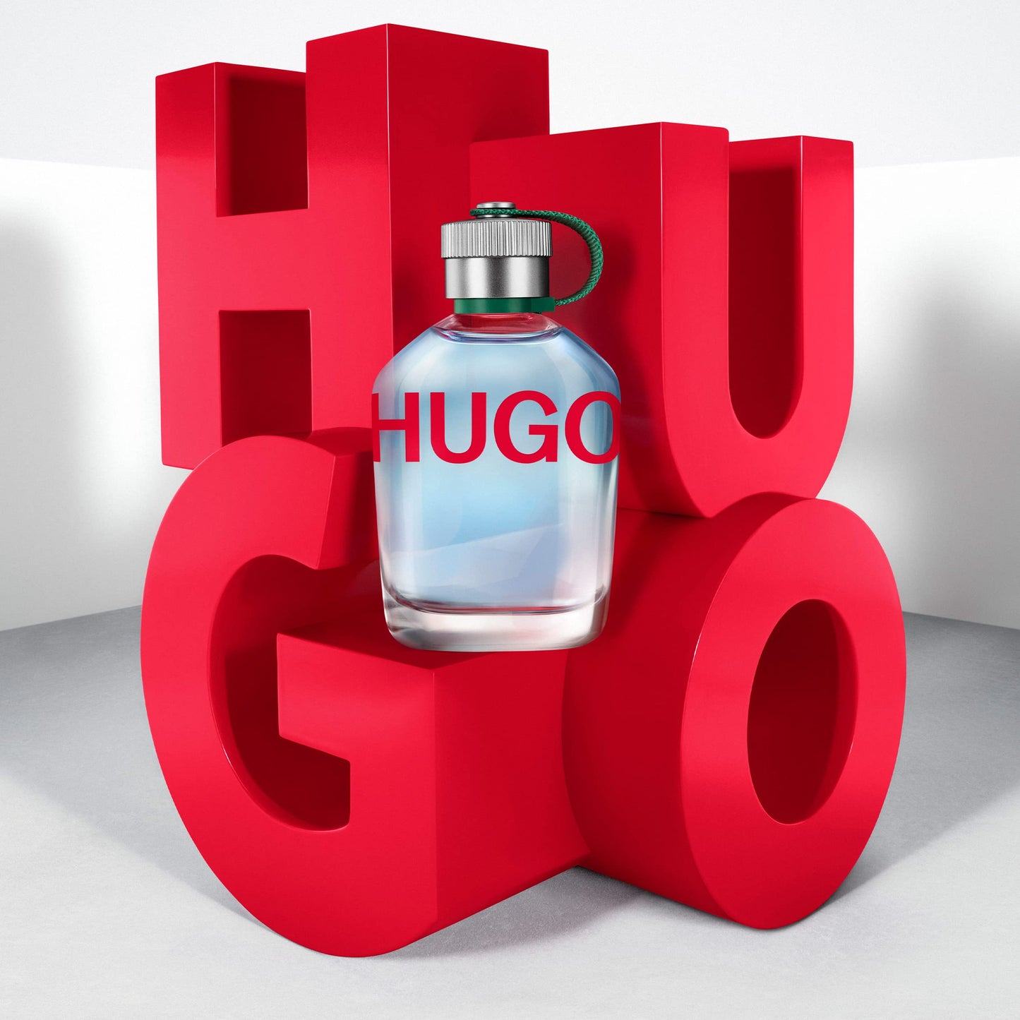Hugo Boss Hugo Man woody aromatic cologne showing secure cap strap detail