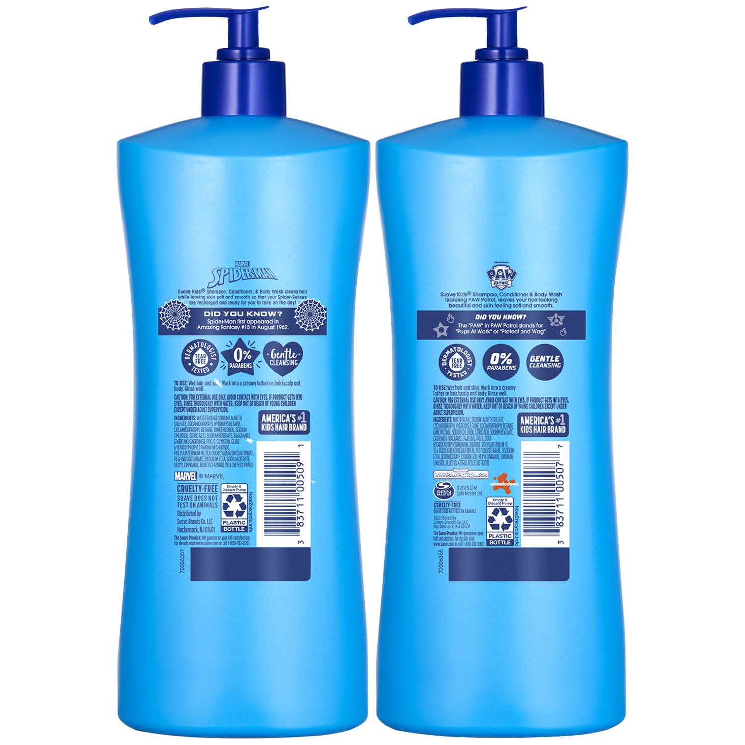 Suave Kids 3-in-1 twenty eight ounce twin pack product display