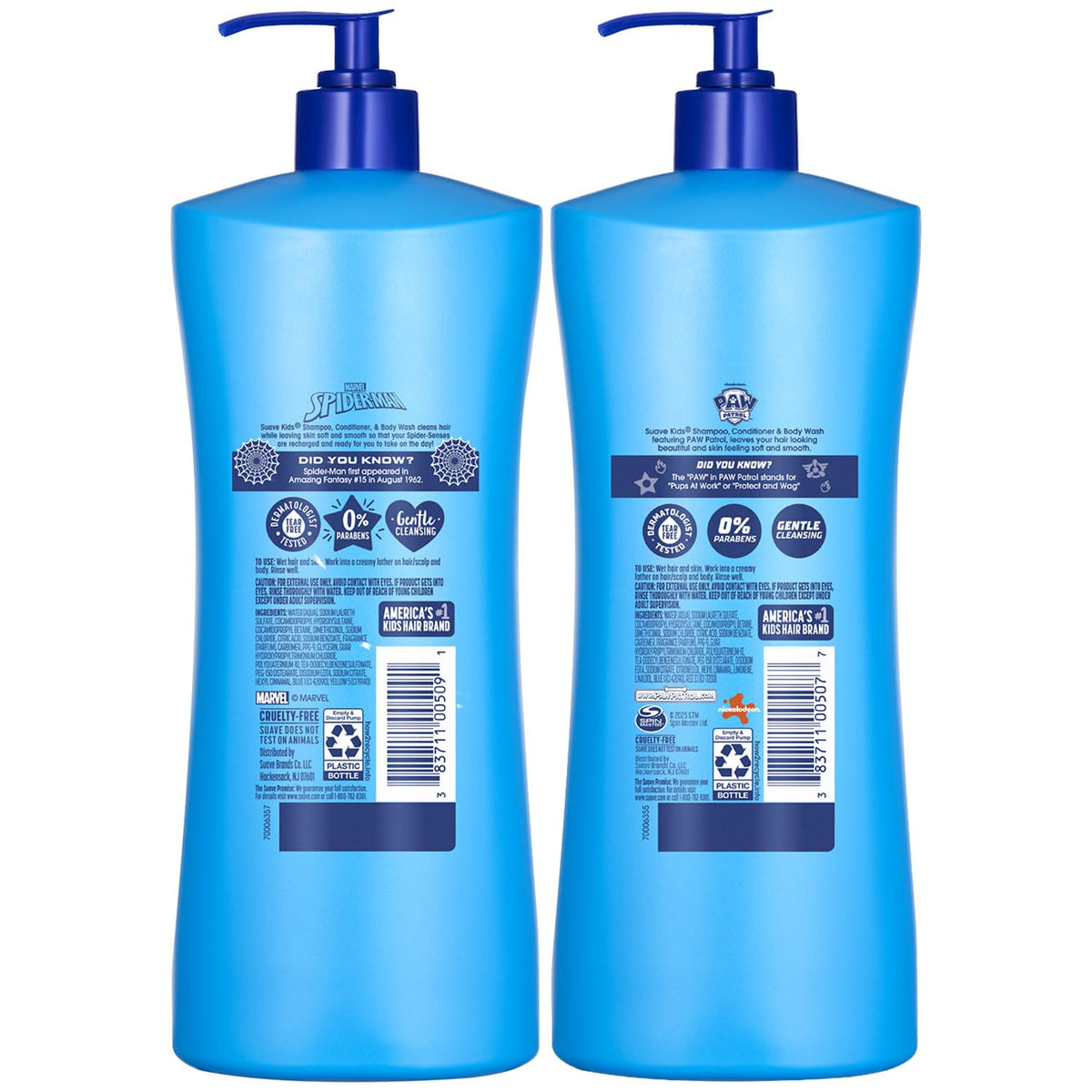Suave Kids 3-in-1 twenty eight ounce twin pack product display