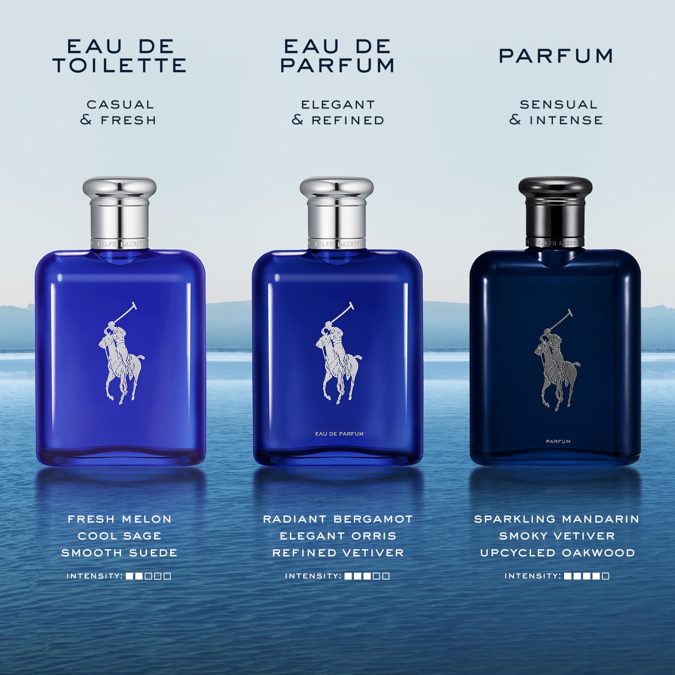 Close up view of the silver atomiser spray pump on Ralph Lauren Polo Blue Eau de Toilette bottle