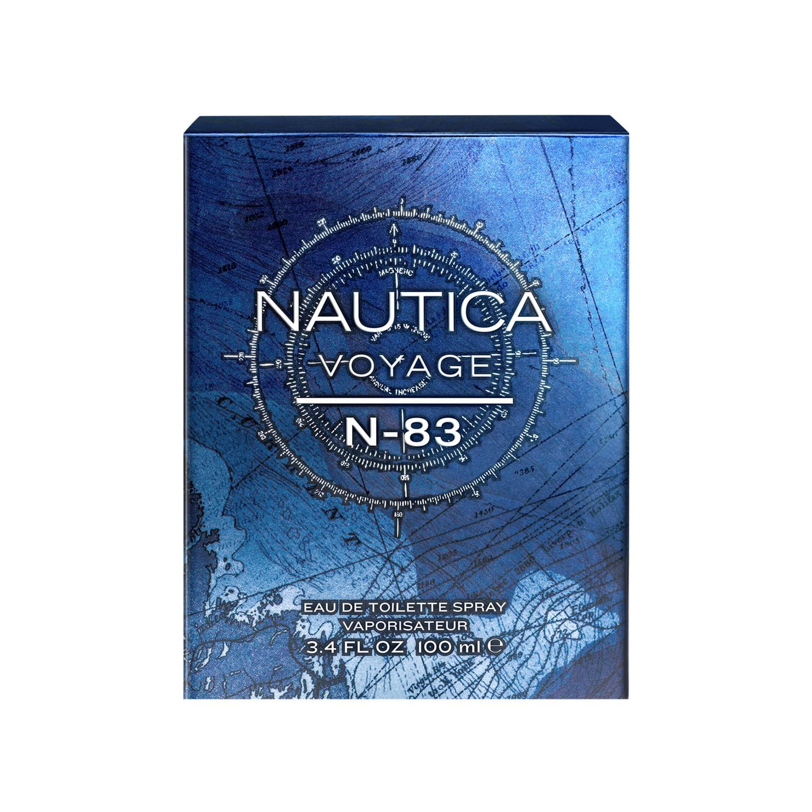 Nautica Voyage N83 Eau De Toilette aromatic aquatic woody fragrance bottle angle view