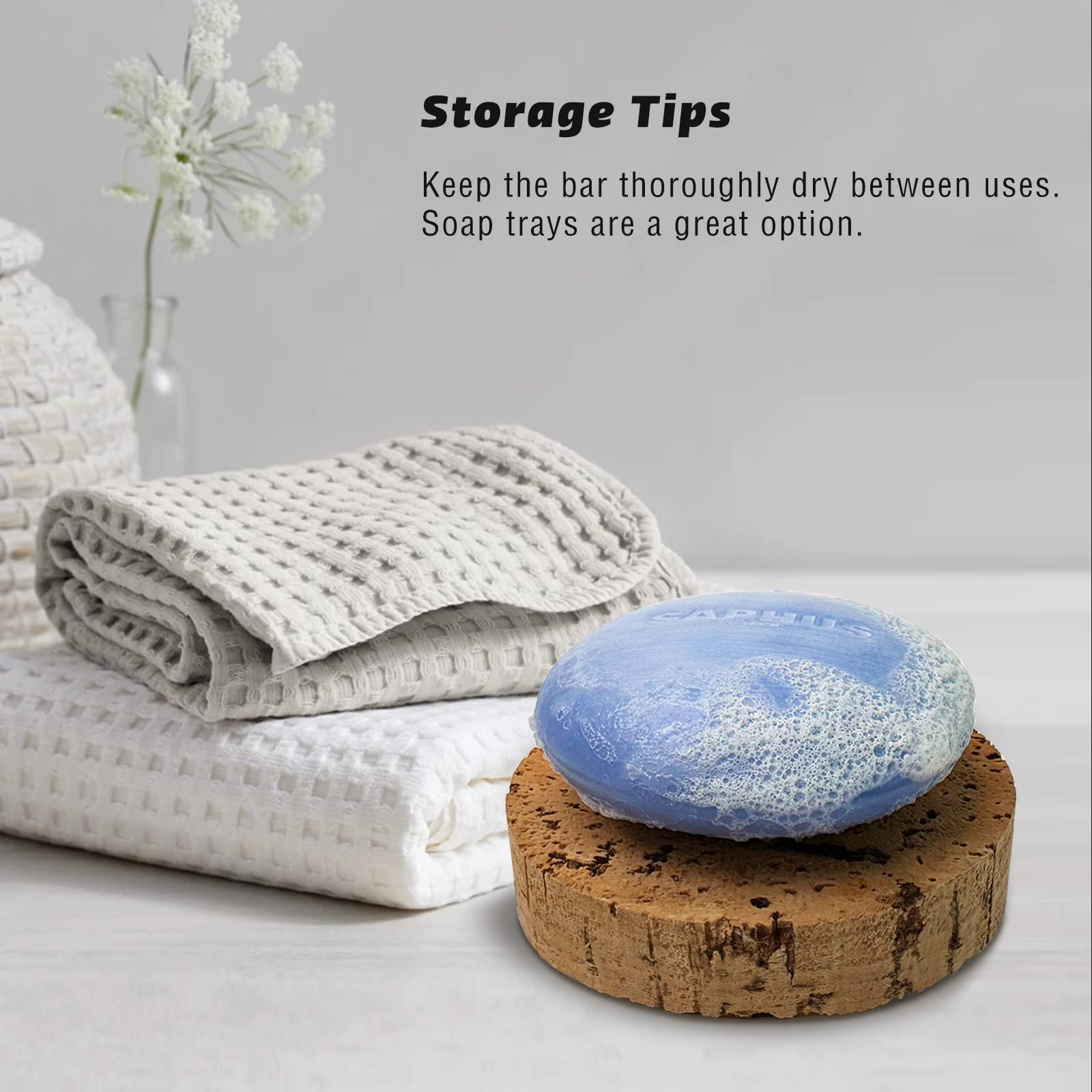 Side profile of Saphus 3-in-1 cleansing bar