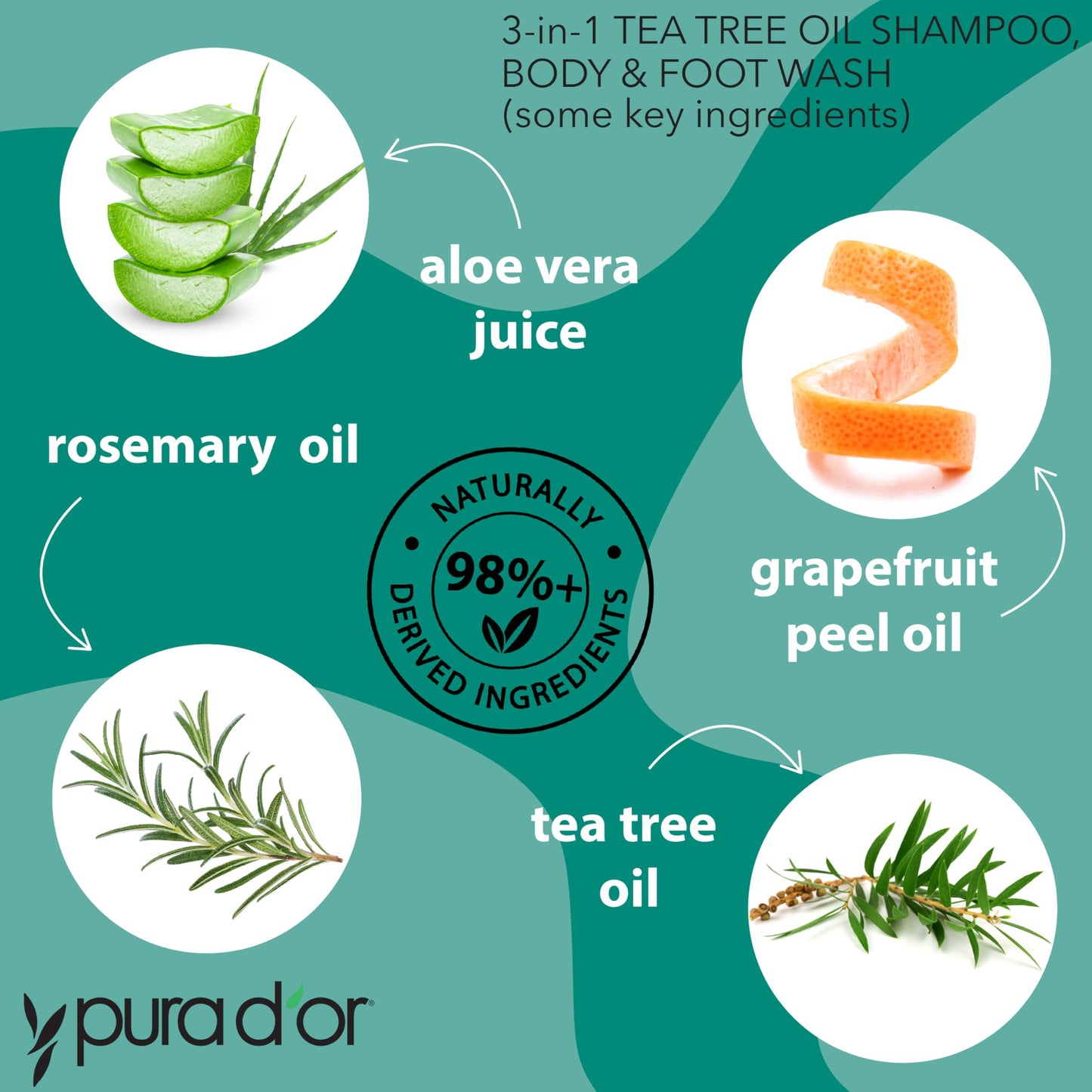 Sulfate free natural plant based cleanser for head to toe care.