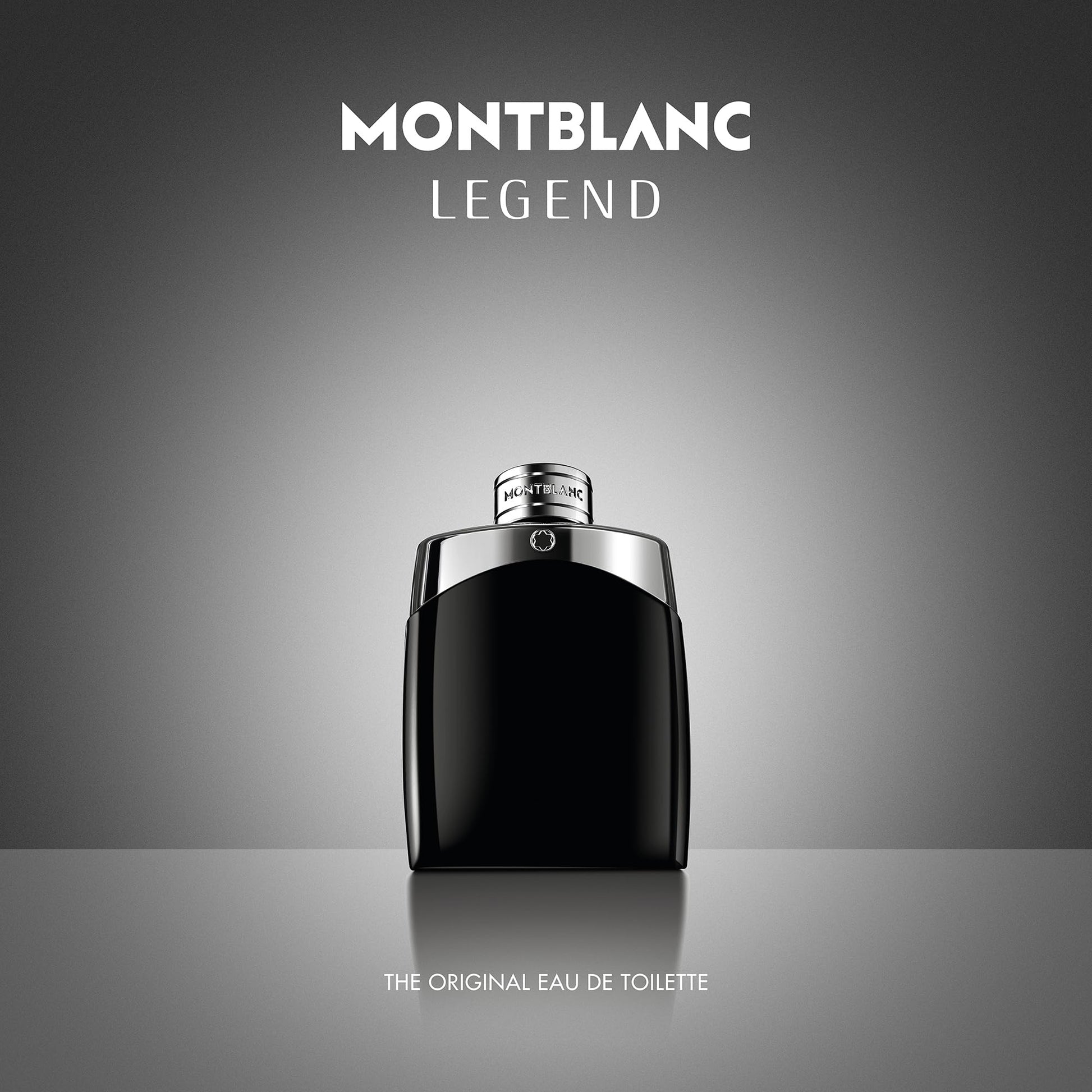 Montblanc Legend luxury fougere cologne displayed on a clean surface
