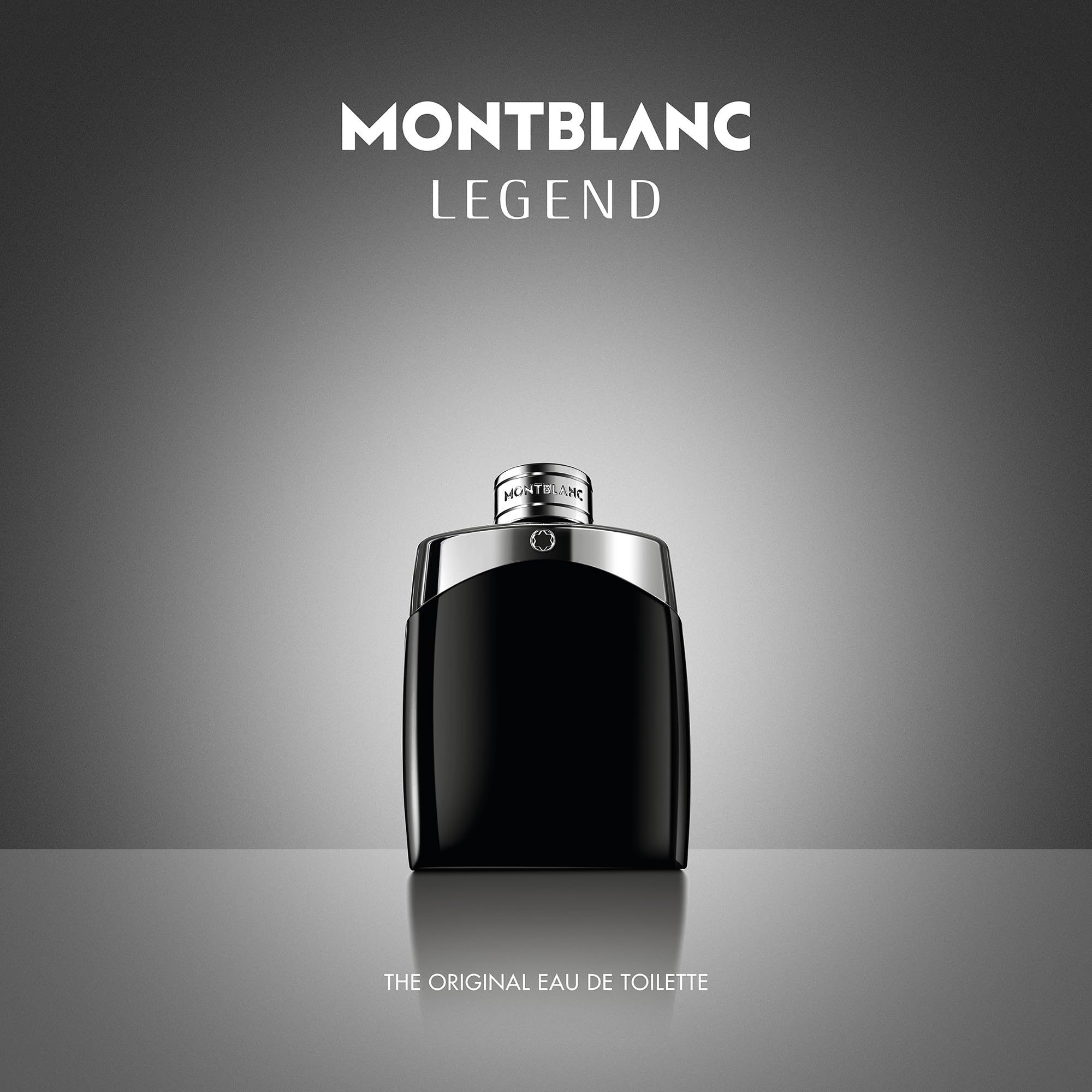 Montblanc Legend luxury fougere cologne displayed on a clean surface