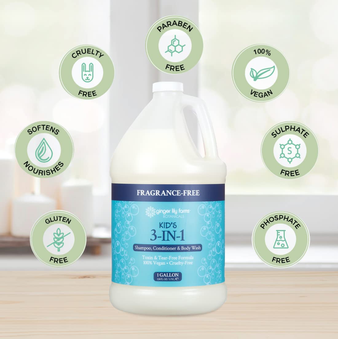 Toxin free paraben free kids body wash with aloe vera and vitamins for sensitive skin