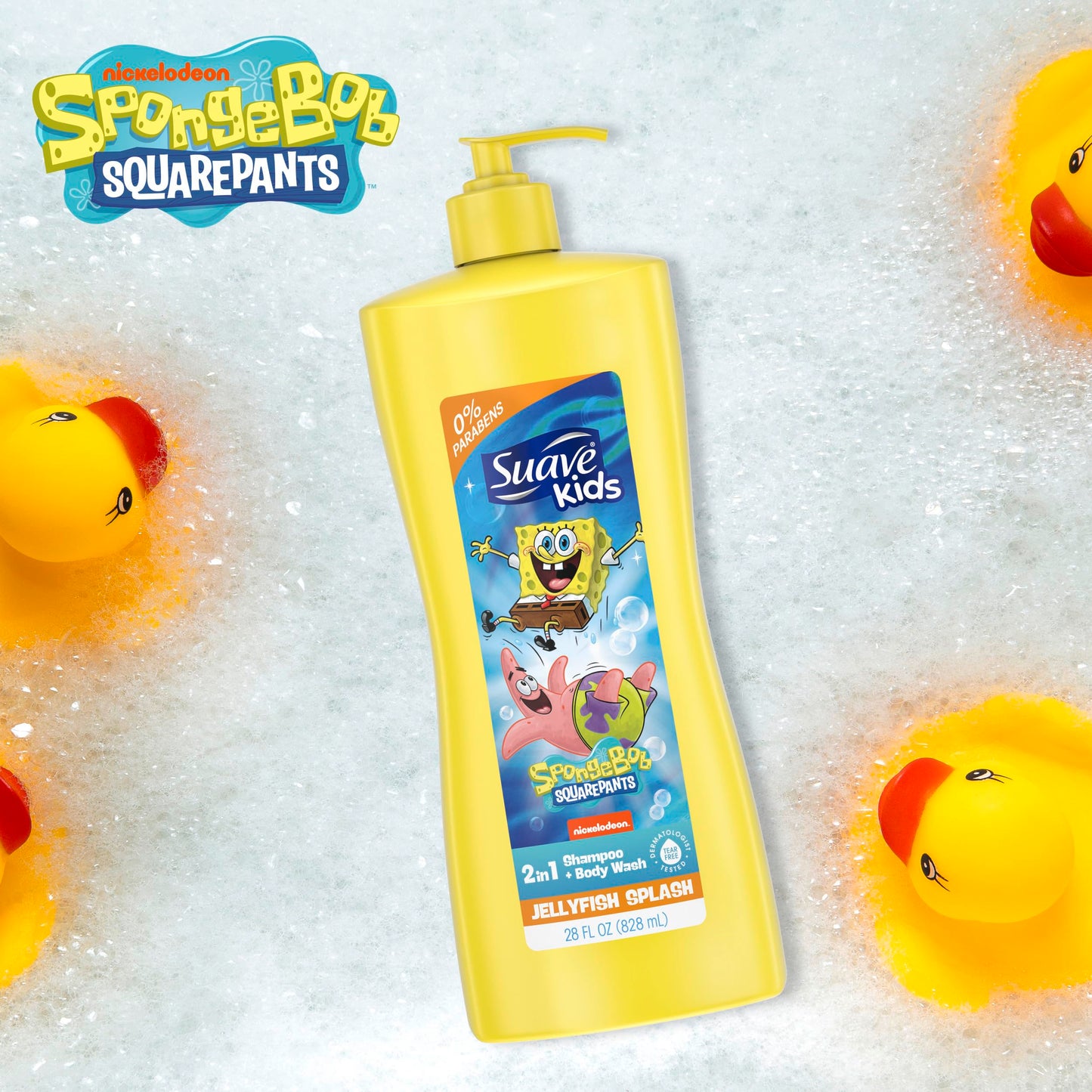 Suave Kids Jellyfish Blast tear free body wash pack of four for children