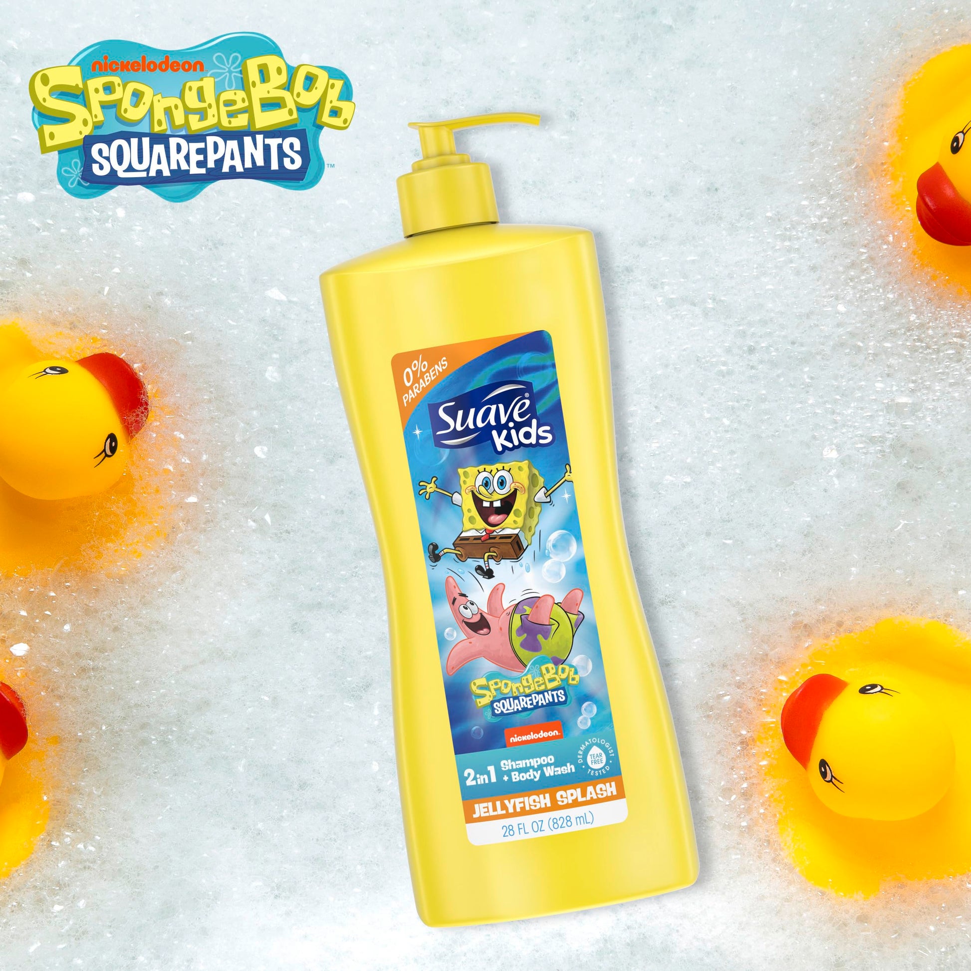 Suave Kids Jellyfish Blast tear free body wash pack of four for children
