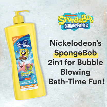 Dermatologist tested paraben free imported kids shampoo featuring Nickelodeon SpongeBob SquarePants design