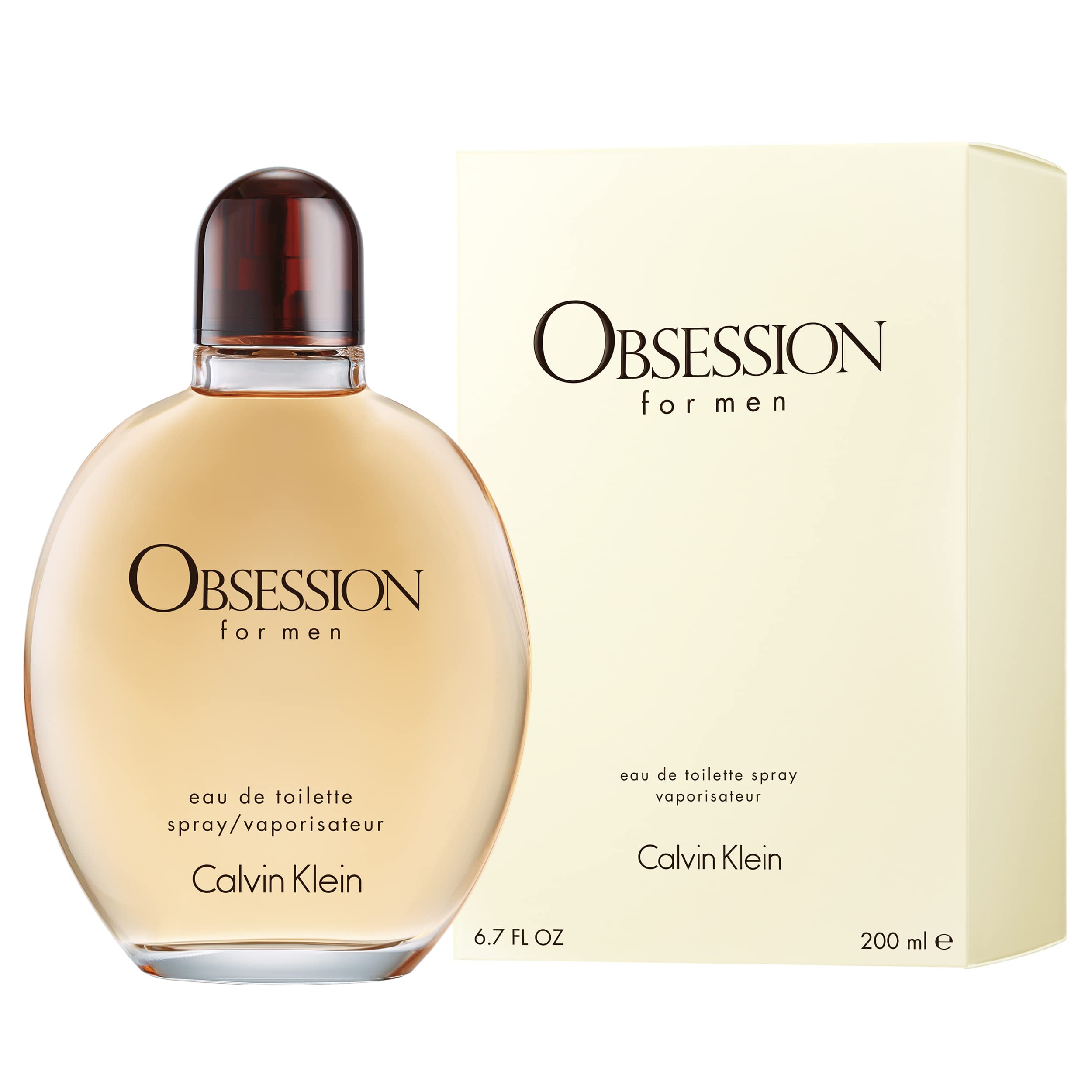 Calvin Klein Obsession 125ml mens fragrance bottle resting on a premium dark surface