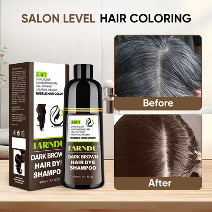 DYEING 221 BC premium imported personal care hair dye shampoo bottle side panel