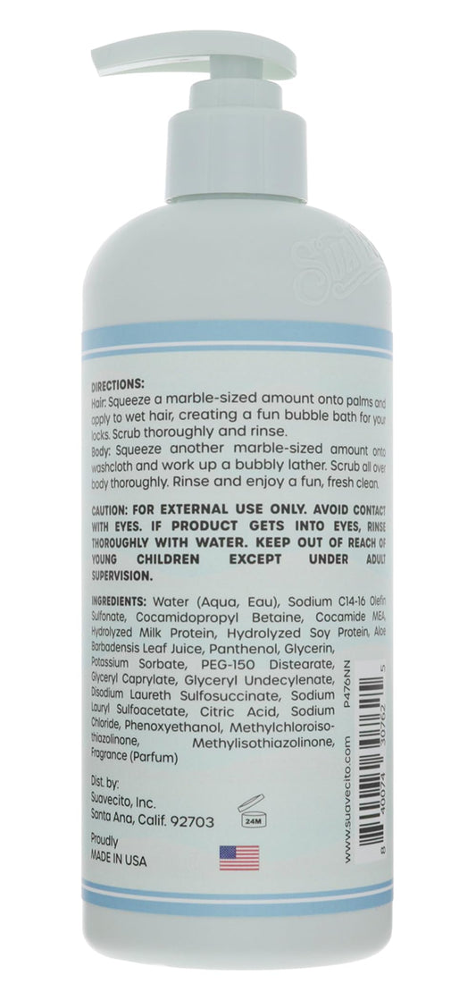 Suavecito Kids tear free milk and honey scented all in one baby wash