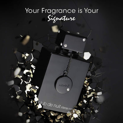 Armaf Club De Nuit Intense Man woody spicy perfume bottle standing upright on a clean surface