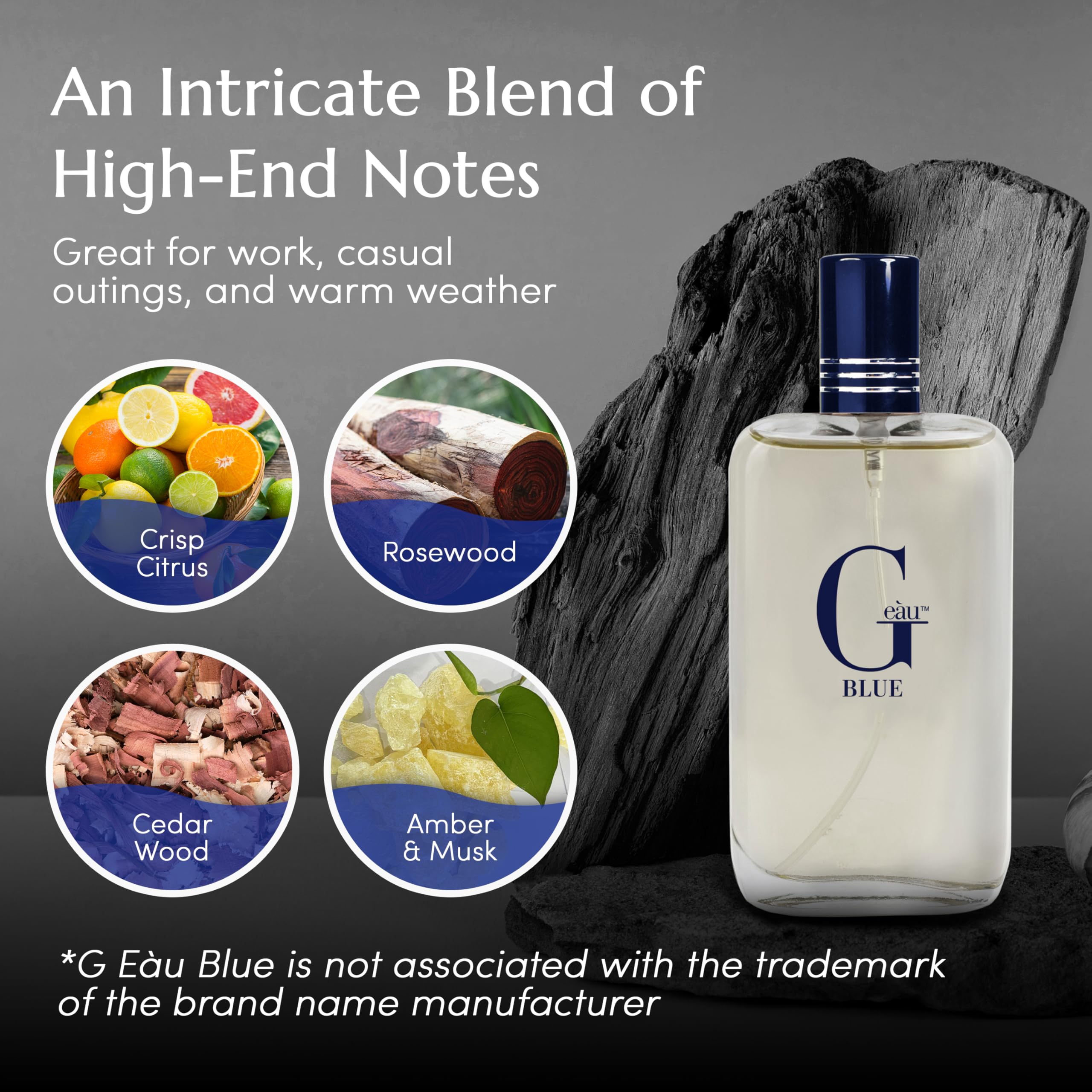 PB ParfumsBelcam G Eau Blue vegan and cruelty-free men's fragrance bottle packaging