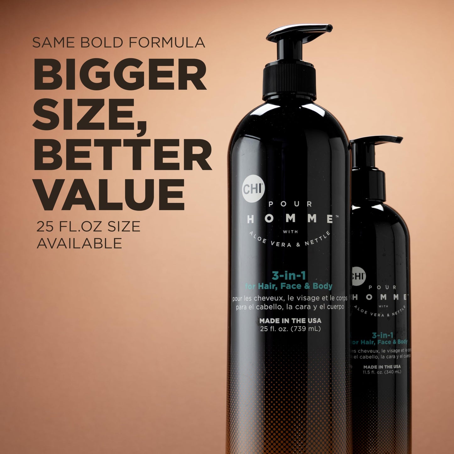 All in one shampoo face wash and body gel for active men