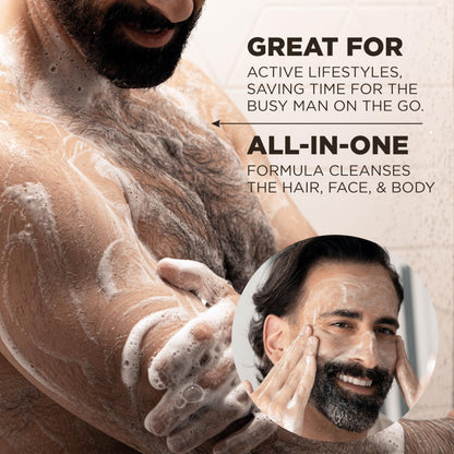 Premium imported hair and skin care cleanser for men