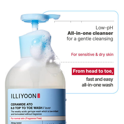 Texture demonstration of Illiyoon gentle body wash gel