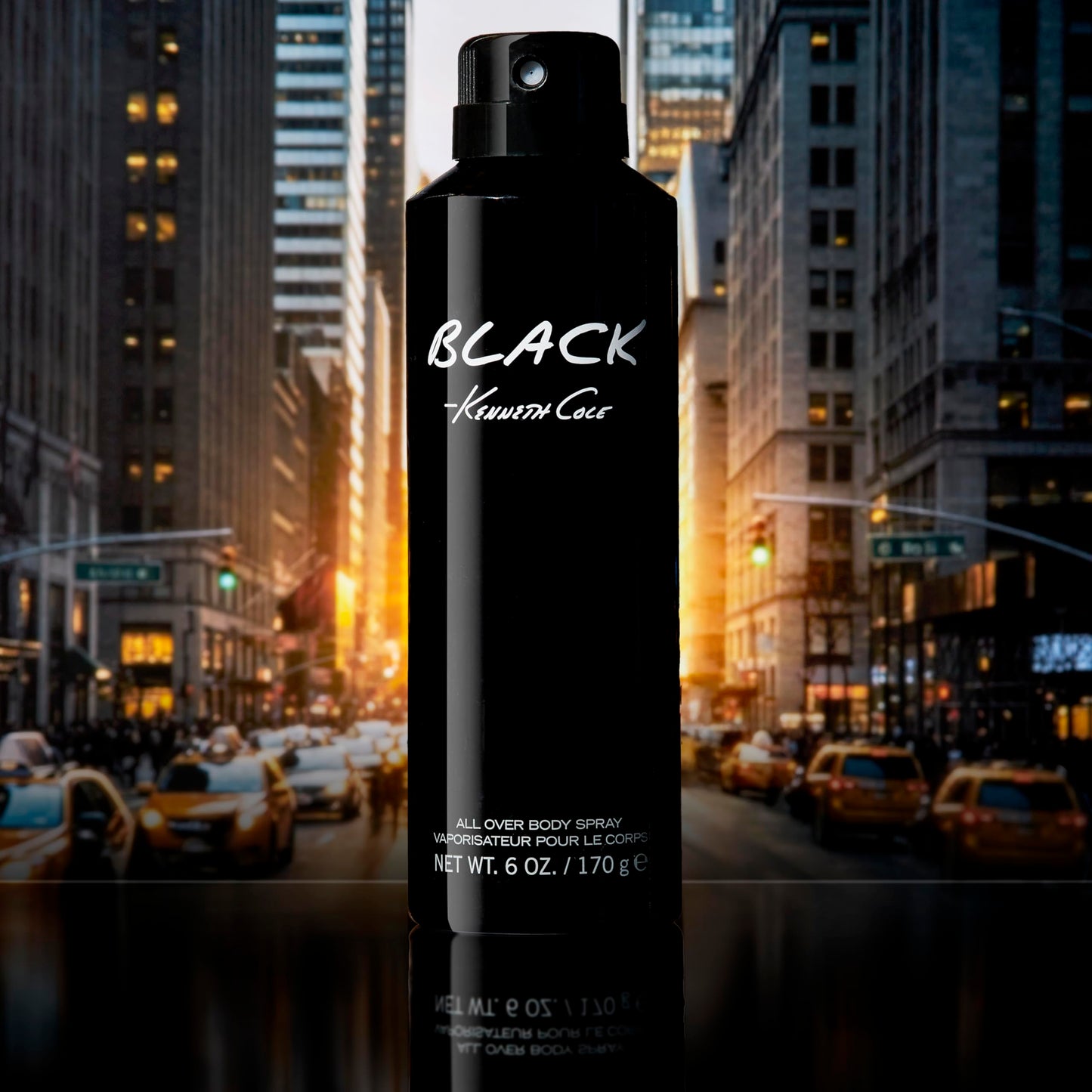 Six fluid ounce Kenneth Cole Black men deodorant spray product details profile