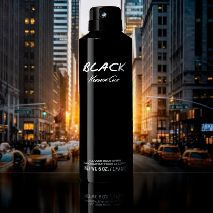 Six fluid ounce Kenneth Cole Black men deodorant spray product details profile
