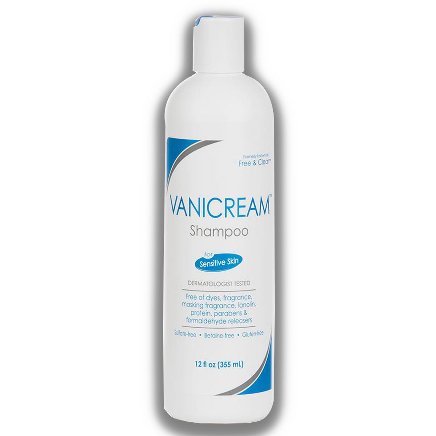 Back ingredients label of Vanicream dermatologist tested personal care trio