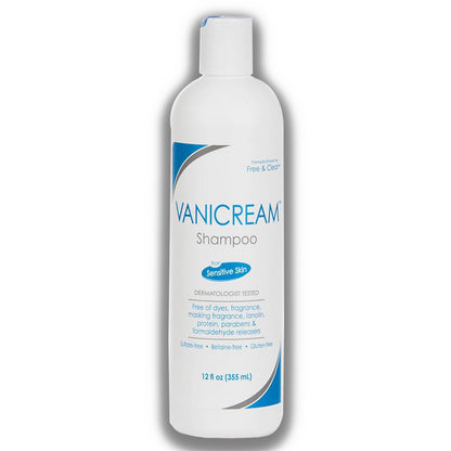 Back ingredients label of Vanicream dermatologist tested personal care trio