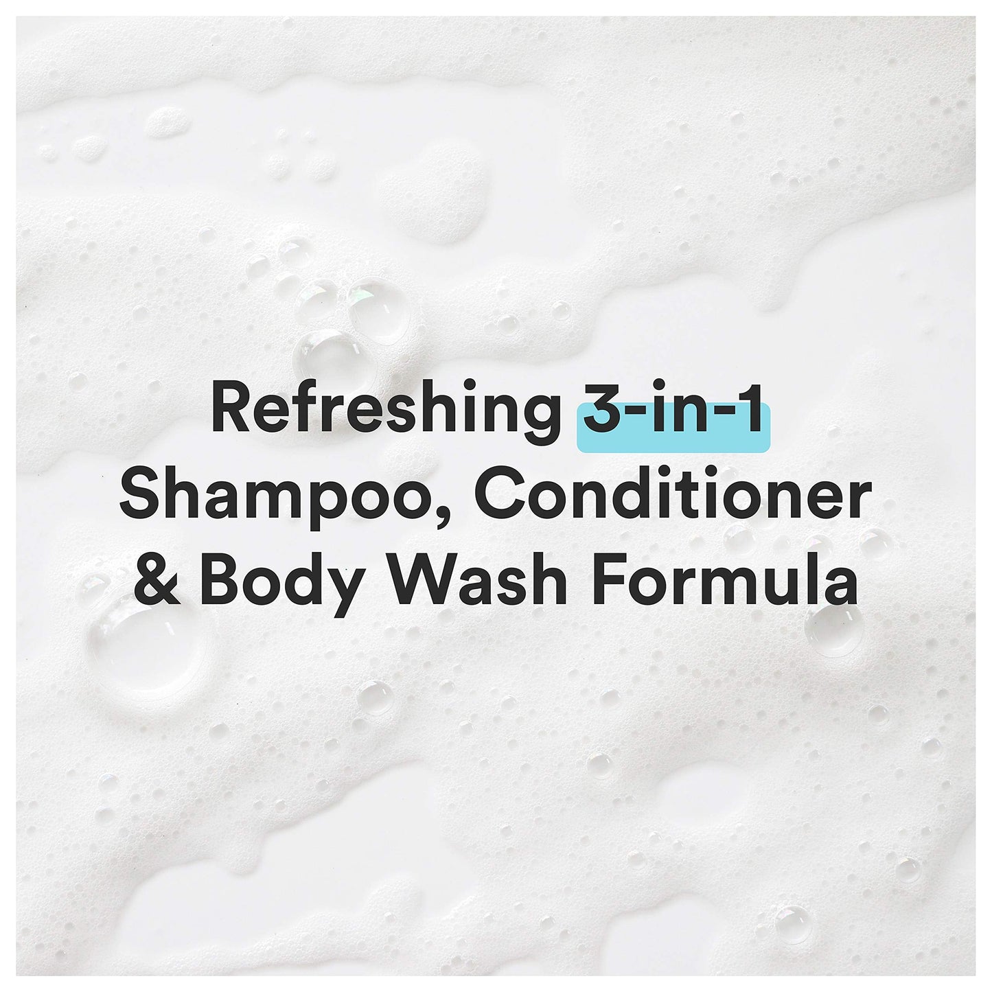 Tear-free kids shampoo and body wash pump bottle
