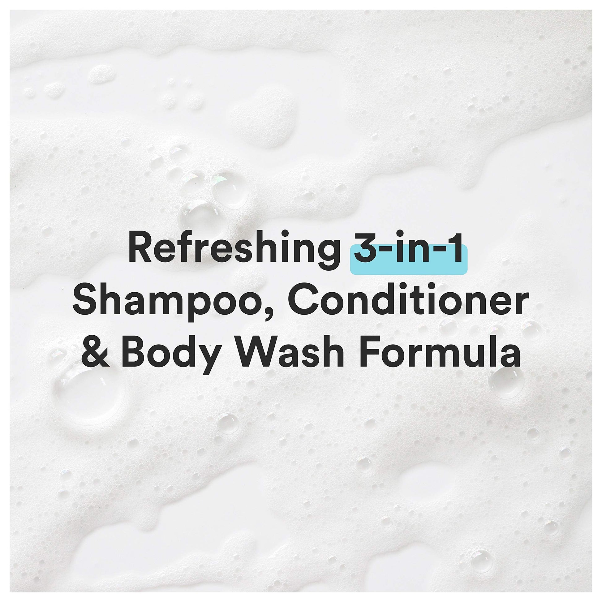 Tear-free kids shampoo and body wash pump bottle