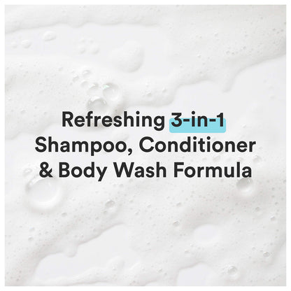 Tear-free kids shampoo and body wash pump bottle