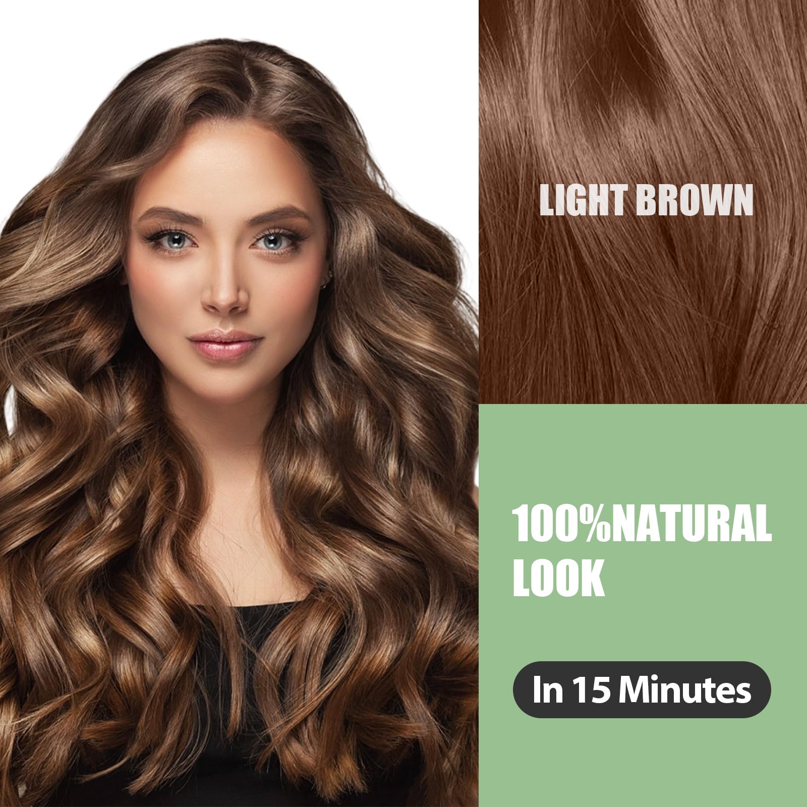 FARNDU 3 in 1 instant hair color shampoo bottle displaying gray coverage instructions