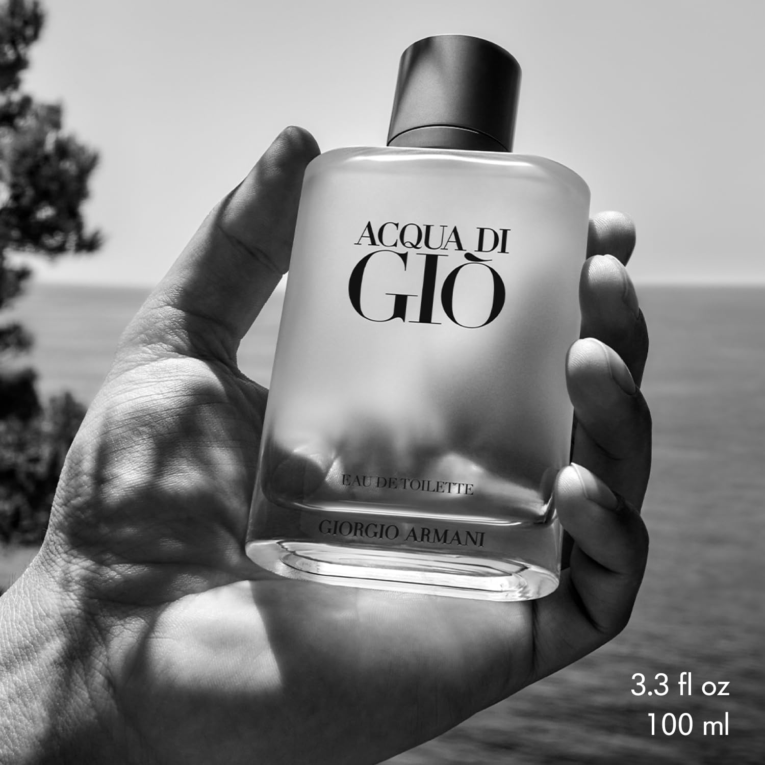 Authentic Acqua Di Gio Eau De Toilette bottle standing upright close up