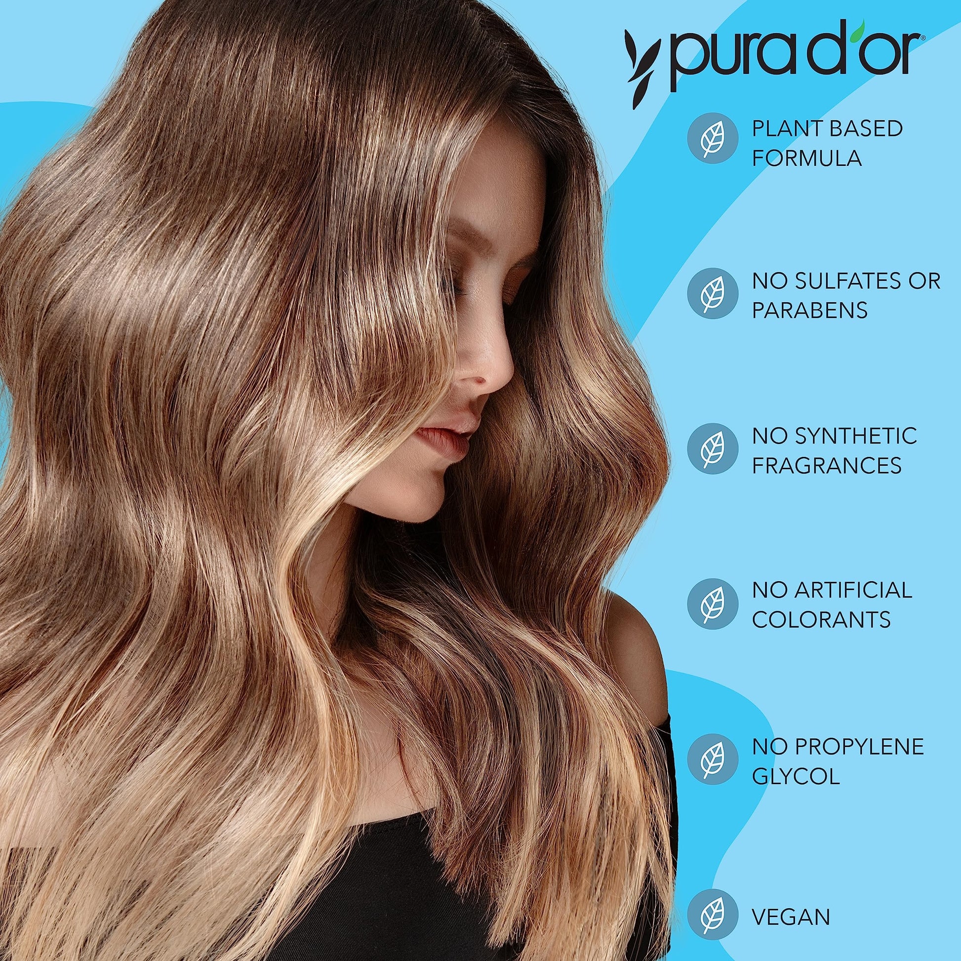 Pura D'or Scalp Therapy Shampoo bottle side profile