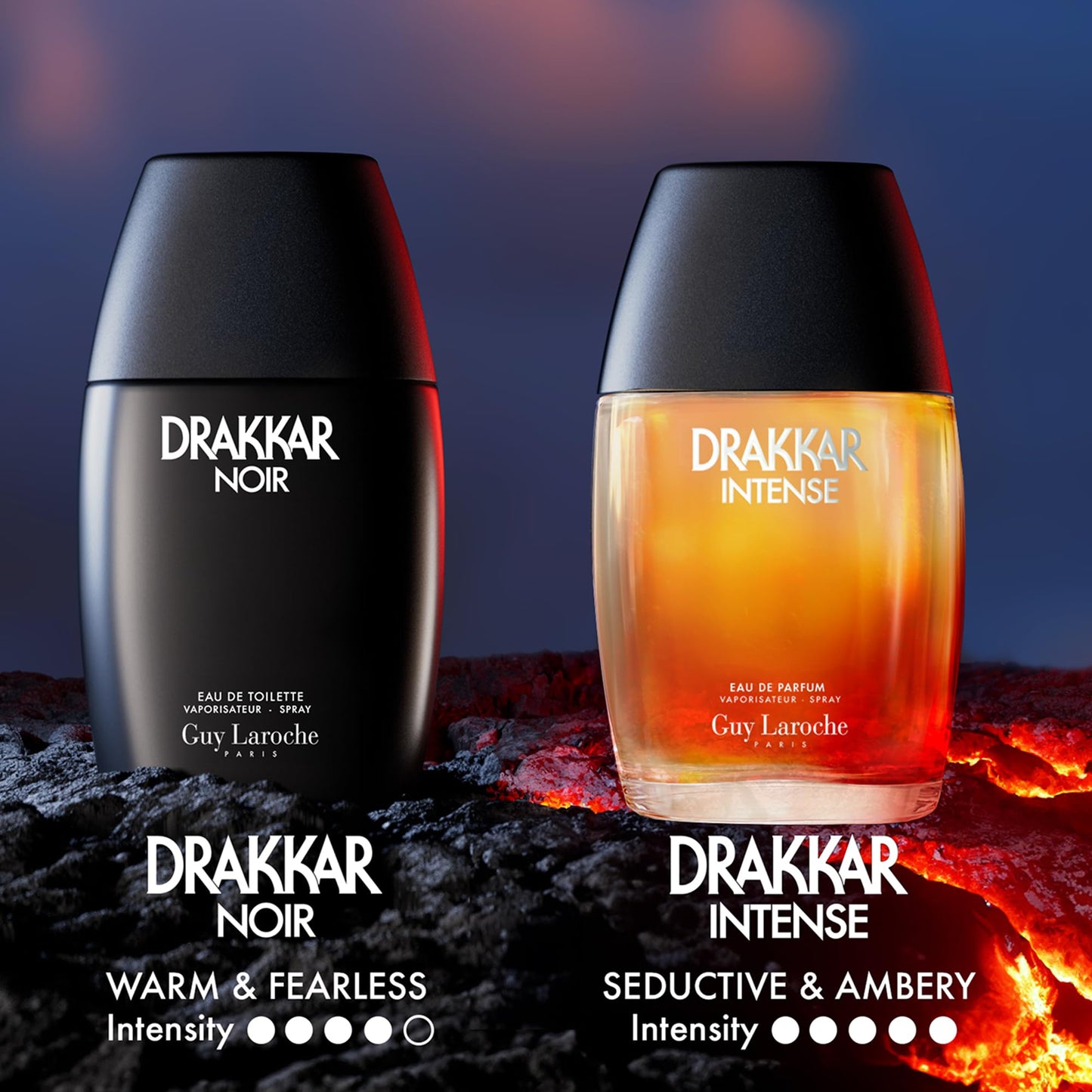 Guy Laroche Drakkar Noir imported authentic designer cologne label close up