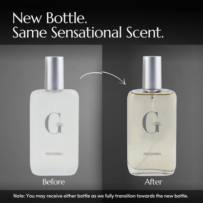 PB ParfumsBelcam G Eau cologne bottle displaying ingredient and batch details