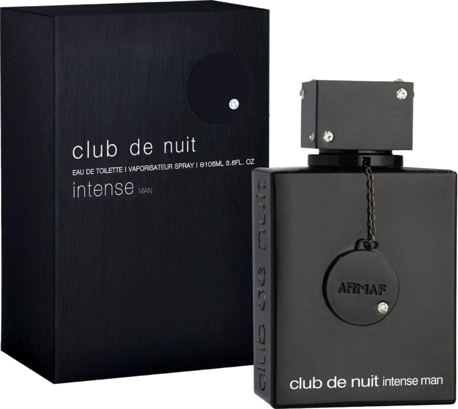 Armaf Club De Nuit Intense Man luxury packaging box showing branding elements