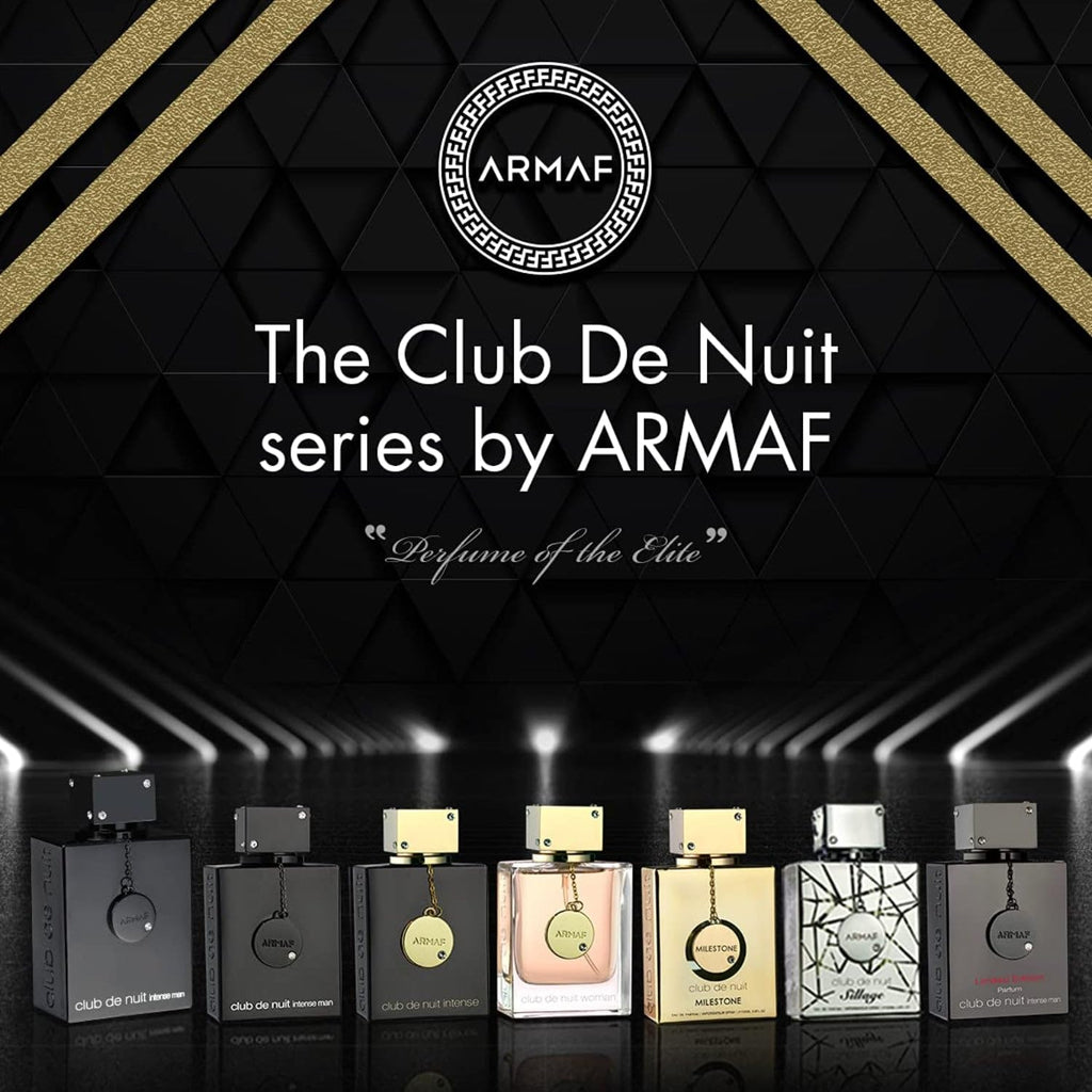 Armaf Club De Nuit Intense cologne bottle alongside its retail display box