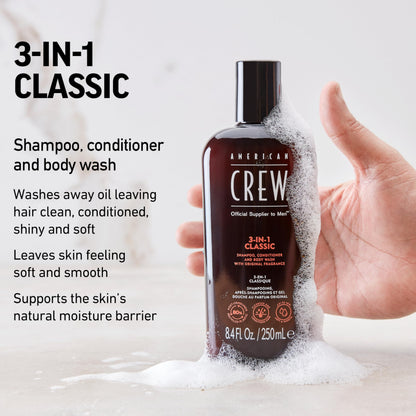 American Crew professional grooming men hair and body wash
