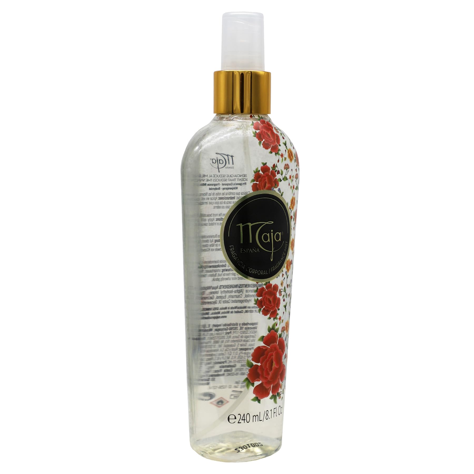 Maja Classic body mist spray bottle with floral pattern